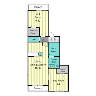 サンライズレジデンス【1階】の間取り