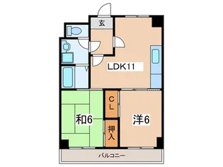 シャンボール白楽【3階】の間取り