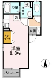ハイツ幸【1階】の間取り