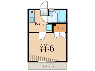 洗足フラッツ【1階】の間取り