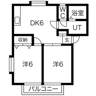 コーポTAKARA C棟【2階】の間取り