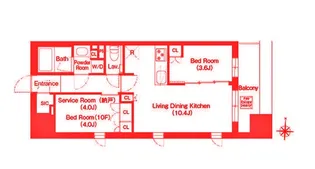 エスタート横濱高島町【3階】の間取り