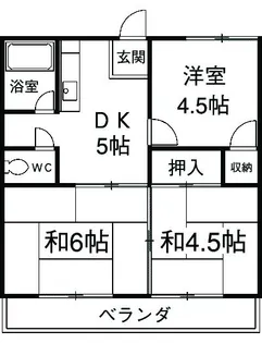 メゾン岩原【1階】の間取り