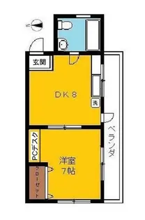 イワキコーポ【2階】の間取り