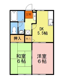 グランデサカイA棟【2階】の間取り