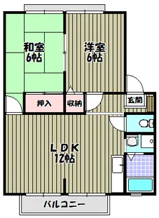 メゾンクレール【2階】の間取り