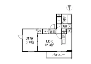 ForestMaison京都北山 WEST【1階】の間取り