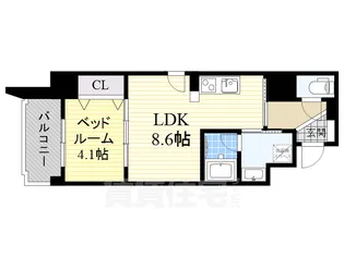 アザレア梅田【3階】の間取り