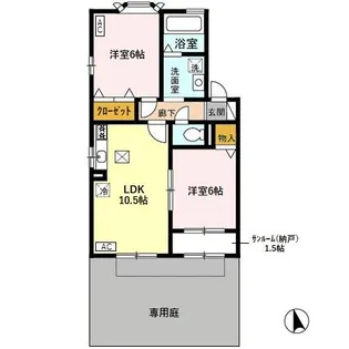 メイプルリーフ【1階】の間取り