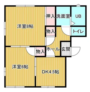 フレグランスB【2階】の間取り