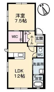 シャーメゾン南浜【1階】の間取り