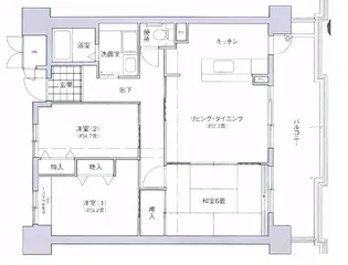 コーシャハイツ酉島 (大阪市住まい公社)【3階】の間取り