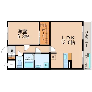 パークサイド北安田【2階】の間取り