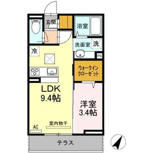 ベルヴェデーレ B【1階】の間取り