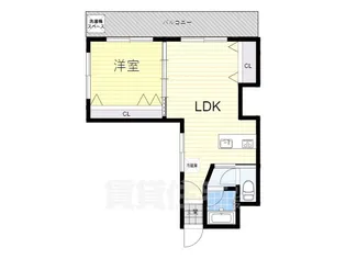 エクシード堺【4階】の間取り