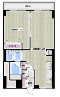 東香ビル【4階】の間取り