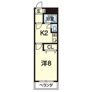 リライズ呉服町【4階】の間取り