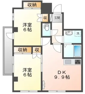 パスタII【6階】の間取り