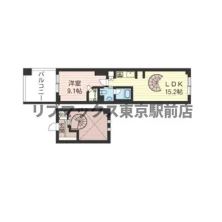 レジデンスシャルマン月島【7階】の間取り