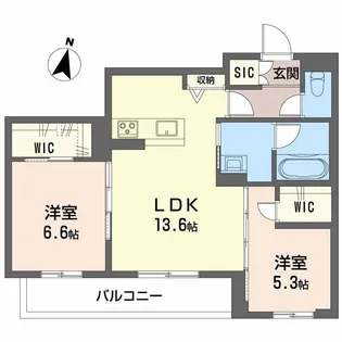 弓張月 上杉【2階】の間取り