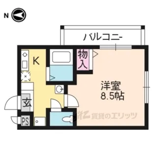 ハウゼ衣笠の杜【3階】の間取り