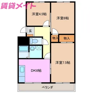 メゾン江ケ室【2階】の間取り