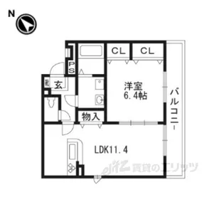 アムール雅【1階】の間取り