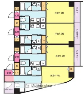 ルミエール大師【3階】の間取り
