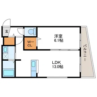 ガーデンテラスN17【2階】の間取り
