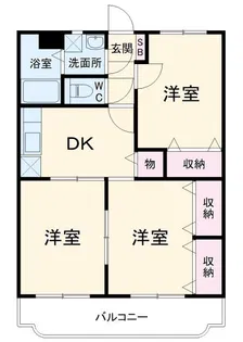 ユーミー富里【1階】の間取り