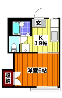 コーポ鶴舞【1階】の間取り