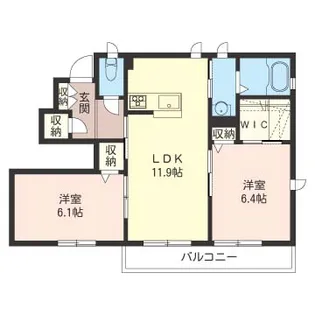 グランパレス【1階】の間取り