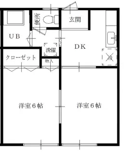 エクセルコーポ(リノベーション物件)【2階】の間取り