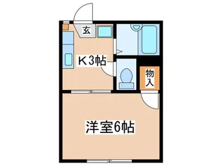 アム-ル玉川学園B【1階】の間取り