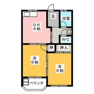 西垣マンション【2階】の間取り
