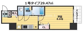 プレサンス堺筋本町センティス【15階】の間取り