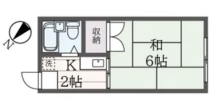 ヒルサイドハイツ【2階】の間取り