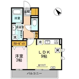 ライツフォルT 101【1階】の間取り