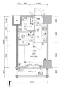 クオリタス南大井【6階】の間取り