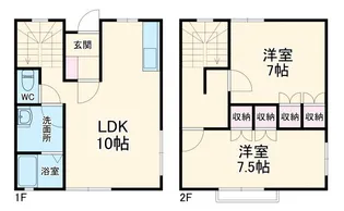 メゾネット南部の間取り
