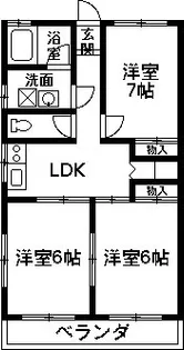 第2大島マンション【1階】の間取り