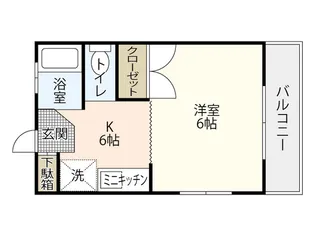 広島県広島市東区牛田早稲田1【アパート】の間取り