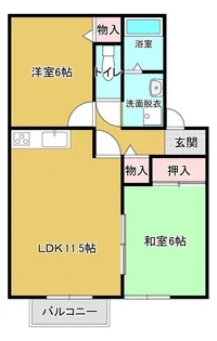 宮城県大崎市古川金五輪1【アパート】の間取り
