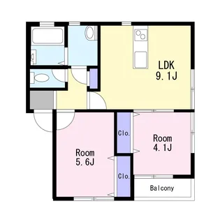 エバーライフ東加古川【1階】の間取り