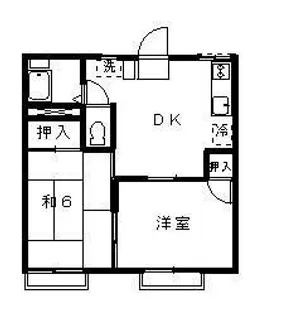 メゾンフォンティーヌ A棟【2階】の間取り