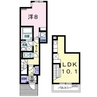 ウインダム ガーデン2A【1階】の間取り
