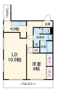 第2宏陽ハイツ【4階】の間取り