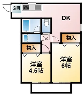 千葉県東金市堀之内【アパート】の間取り