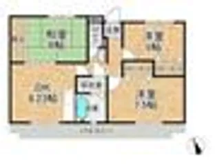 モンシャトー小山【2階】の間取り