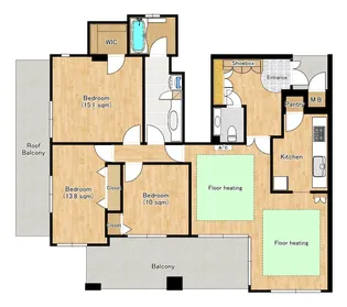 ファスタージュ北野ハンター坂【5階】の間取り